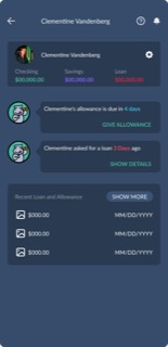 Kidough child profile and activity details